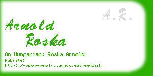 arnold roska business card